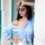 Eshanya Maheshwari Instagram - She was not fragile like a flower, She was fragile like a bomb. #attitude😎 #beyourself #styleblogger #fashionblogger Top- @faballey 🕶- @mapra_accessories Photography- @ibphotography27