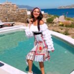 Eshanya Maheshwari Instagram - Slaying my vacation in @missa_more_clothing top 👻🌸 #fashionblogger #instablogger Mykonos