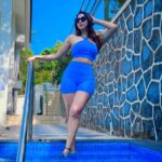 Eshanya Maheshwari Instagram - My kind of Monday blues 💙 Enjoying my day in the pool at this beautiful property THE MANOR villa in Lonavala by @zuperstays @zuper_solutions 💙 #mondayblues #zuperstays #luxryvillas #poolside #holiday #chillvibes #timeforbreak #bestgetaway #villalife #picoftheday #sexyandsassy #instatravel #travelblogger