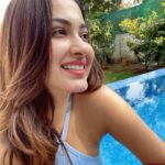 Eshanya Maheshwari Instagram - My kind of Monday blues 💙 Enjoying my day in the pool at this beautiful property THE MANOR villa in Lonavala by @zuperstays @zuper_solutions 💙 #mondayblues #zuperstays #luxryvillas #poolside #holiday #chillvibes #timeforbreak #bestgetaway #villalife #picoftheday #sexyandsassy #instatravel #travelblogger