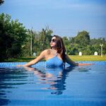 Eshanya Maheshwari Instagram - My kind of Monday blues 💙 Enjoying my day in the pool at this beautiful property THE MANOR villa in Lonavala by @zuperstays @zuper_solutions 💙 #mondayblues #zuperstays #luxryvillas #poolside #holiday #chillvibes #timeforbreak #bestgetaway #villalife #picoftheday #sexyandsassy #instatravel #travelblogger
