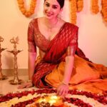 Eshanya Maheshwari Instagram - May Lakshmiji fill your life with immense love, friends and moments of happiness that you are never short in life. And May this festival of lights fill your life with joy and happiness, prosperity and good health. I wish you all and your family a very Happy Diwali✨✨🪔🪔😇😇❤️❤️ Outfit designed by @maheswariswati H&M by Me 🙋🏻‍♀️ Photography by @ajayyparmar Decor by @maheswariswati @bhavikamaheswari10 @aayush._20 #happydiwali #diwali #diwalilook #diwalioutfit #diwalidecorations #diwaliphotography #picoftheday #lookoftheday #ootd #esshanya #esshanyamaheshwari #fashionista