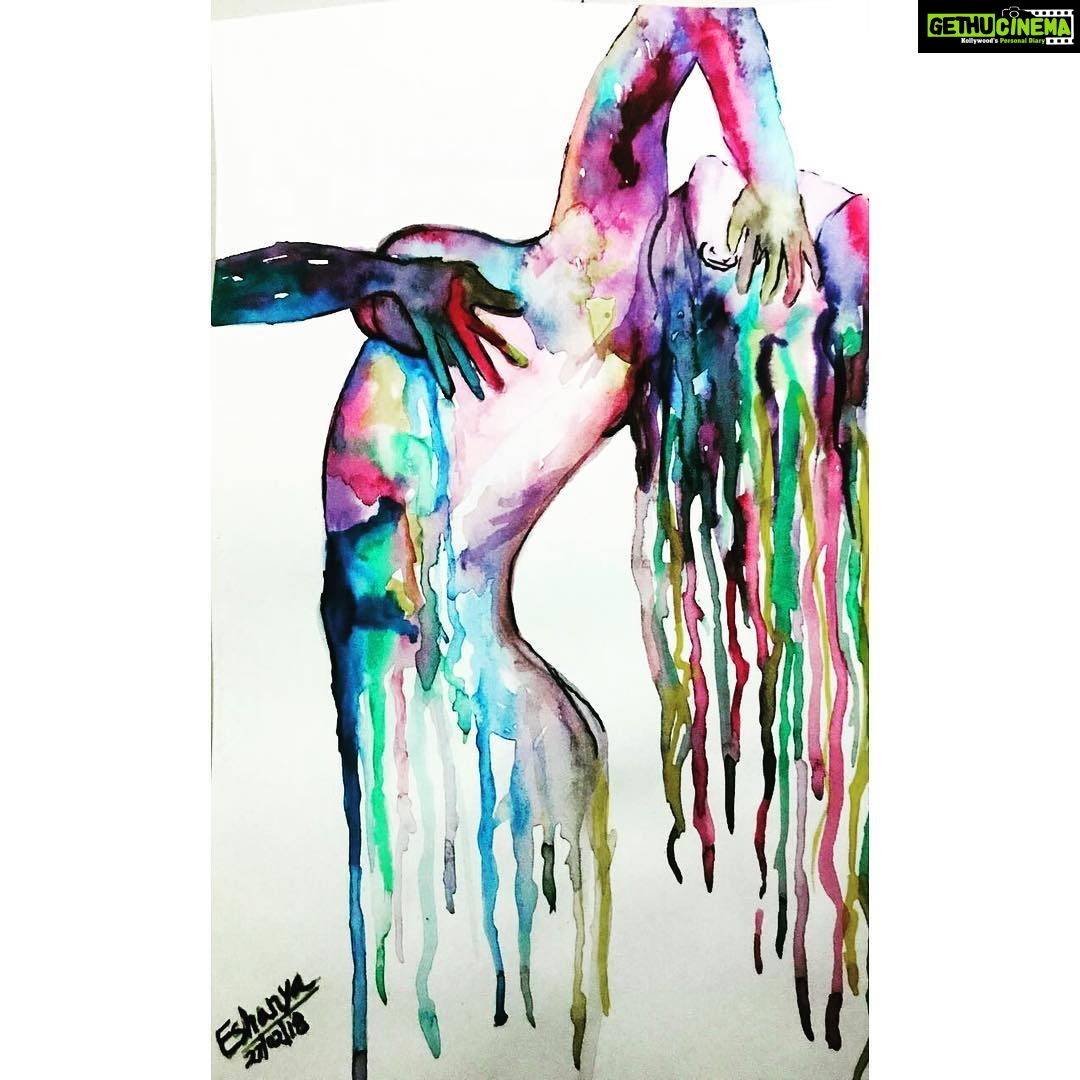 Eshanya Maheshwari Instagram - HAPPY HOLI β€οΈπ§‘ππππMay this festival of Holi βΊοΈ brings vibrant colours of happiness in your life π #artistsoninstagram #colourful #holi #watercolorpainting