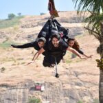 Eshanya Maheshwari Instagram – #tbt #della #dellaadventure #dellalonavala💗 #swoop #freefall #100ft #above #swooping #friendz #friendsforlife 👭👫😍👻❤️ memories captured in this moment 😍loved it @bhavika1091 @fenil_doshi9 Della Adventure & Resorts