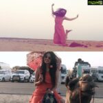 Eshanya Maheshwari Instagram - # when me and my camel 🐫 pose for picture 😂😂😂😁 #smile #sandsurfing #sum #rajasthandiaries #rajasthan #travel✈️ #instatrip #insta📷 #instatravel Rajasthan Desert Safari, Sam Sand Dunes, Jaisalmer