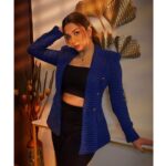 Eshanya Maheshwari Instagram - Boss Bitch energy only ✨💙😉 #bosslady #bossbitch #ootd #fashionblogger #styleblogger #esshanyamaheshwari #esshanya