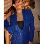 Eshanya Maheshwari Instagram - Boss Bitch energy only ✨💙😉 #bosslady #bossbitch #ootd #fashionblogger #styleblogger #esshanyamaheshwari #esshanya
