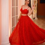 Eshanya Maheshwari Instagram - Magic always did exist✨✨✨ Magic of colour red ❤️ Colour of the day is red ❤️ Outfit designed by @maheswariswati H&M by me 🙋🏻‍♀️ Styled by me 🙋🏻‍♀️ Photography by @ajayyparmar Location @madstudioofficial #navratri #navratrispecial #navratrilook #lookoftheday #ootd #picoftheday #photoshoot #pose #instafashion #fashionblogger #styleblogger #fashionista #esshanyamaheshwari #esshanya #instagood #instadaily