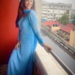 Eshanya Maheshwari Instagram - 💙 Darling…. You are Magic ✨🧿 #blue #💙 #favorite #smile #festival #festivewear #festivalsofindia #ganeshchaturthi #ootd #esshnaya