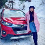 Eshanya Maheshwari Instagram - Journey from the landscape to the snowscape 🚘❄️ With Honda’s WRV 😃 . . 🚘 @hondacarindia . . #hondawrv #WRV #ADVENTURE #exploremore #suv #suvlife #compactsuv #shimlasnow #snowscape #adventuretrail #roaptrip #punjab #shimla #drive #exibhit #exibhitmagzine #topgearmagazine #travelgram #instatravel #travelblogger #esshanya #esshanyamaheshwari Narkanda .shimla hills