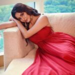 Eshanya Maheshwari Instagram - You were my cup of tea But I drink wine now 🍷 . . Outfit- @reemaanandlabel Accessories- @gyaraaccessories Sandals- @tresmode MUA- @kajolrpaswwan Hair- @shefc__2616 Stylist- @simran_kabra Assisted by- @styledbyharmeetmatta Photographer- @ajayyparmar Location- @thewestingarden #change #newme #newyear #newrules #love #smile #red #happiness #phootshoot #styleblogger #fashionblogger #instablogger #esshanya #❤️