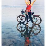 Eshanya Maheshwari Instagram - It’s not the race, it’s a journey, Enjoy the moment! . . Cycle @avoncycles Picture courtesy @bhavikam91 #cycling #beachcycling #cyclinglife #beach #morning #beachvibes #reflection #water #waves #esshanya