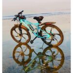 Eshanya Maheshwari Instagram - It’s not the race, it’s a journey, Enjoy the moment! . . Cycle @avoncycles Picture courtesy @bhavikam91 #cycling #beachcycling #cyclinglife #beach #morning #beachvibes #reflection #water #waves #esshanya