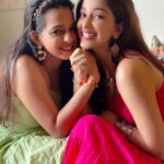 Eshanya Maheshwari Instagram - Cheers to our beautiful and crazy bond 💕🤗 @bhavikam91 all my life you have been there. You picked me up when I was down. You encouraged me when I had doubt. And you always loved me even when I piss you off 🙈 thank you my dear sister for everything 💕🤗.... Yes it’s lucky to have a brother But it’s a blessing to have a sister who protects like a brother, loves like a mother, cares like a father and spoils me like a Bestie Blessed to have you @bhavika1091 in my life 😇😘🤗❤️ You are the best gift from god to me love you 😘 ❤️ I need you in my life always , lot’s of love from your irritating, cute and most talented little sister 🤣😜 ❤️ happy Raksha Bandhan to you and everyone 🤗😁 . . Outfits by - @ambraee_ #rakshabandan #bondforlife #sisters #rakhibond #twinning #💕 #rakhi #sisterlove
