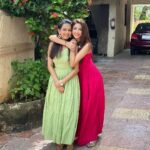 Eshanya Maheshwari Instagram - Cheers to our beautiful and crazy bond 💕🤗 @bhavikam91 all my life you have been there. You picked me up when I was down. You encouraged me when I had doubt. And you always loved me even when I piss you off 🙈 thank you my dear sister for everything 💕🤗.... Yes it’s lucky to have a brother But it’s a blessing to have a sister who protects like a brother, loves like a mother, cares like a father and spoils me like a Bestie Blessed to have you @bhavika1091 in my life 😇😘🤗❤️ You are the best gift from god to me love you 😘 ❤️ I need you in my life always , lot’s of love from your irritating, cute and most talented little sister 🤣😜 ❤️ happy Raksha Bandhan to you and everyone 🤗😁 . . Outfits by - @ambraee_ #rakshabandan #bondforlife #sisters #rakhibond #twinning #💕 #rakhi #sisterlove
