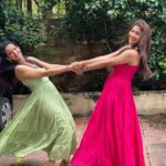 Eshanya Maheshwari Instagram - Cheers to our beautiful and crazy bond 💕🤗 @bhavikam91 all my life you have been there. You picked me up when I was down. You encouraged me when I had doubt. And you always loved me even when I piss you off 🙈 thank you my dear sister for everything 💕🤗.... Yes it’s lucky to have a brother But it’s a blessing to have a sister who protects like a brother, loves like a mother, cares like a father and spoils me like a Bestie Blessed to have you @bhavika1091 in my life 😇😘🤗❤️ You are the best gift from god to me love you 😘 ❤️ I need you in my life always , lot’s of love from your irritating, cute and most talented little sister 🤣😜 ❤️ happy Raksha Bandhan to you and everyone 🤗😁 . . Outfits by - @ambraee_ #rakshabandan #bondforlife #sisters #rakhibond #twinning #💕 #rakhi #sisterlove