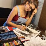 Eshanya Maheshwari Instagram - Art enables me to find myself and lose myself at the same time but most importantly it helps to emote and put down my thoughts which have always kept me balanced. During this time of quarantine, now that we've got more time; I reach out to my passion of sketching and painting which always helps me find a direction whenever I am low. So painting has kept me going on through these rough days and made me #StayInWithPassion. What is that one thing that keeps you going, what is the new skill that you have learnt in these QuarantineTimes? What is that one passion you have acquired or love doing while you are practising social distancing? Share your passion stories with me using #StayInWithPassion and tag @oppomobileindia Let’s pass on the passion, let’s pass on positivity! #art #oppomobile #stayinwithpassion #artistsoninstagram #eshanyamaheshwari #lockdown #quarantine