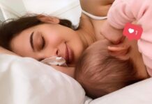 Evelyn Sharma Instagram - If you’re wondering why I post photos of me breastfeeding, it’s because it’s my whole life right now. 👼🏻 It’s a full time job with a lot of extra hours and sleepless nights. But your payment is a happy and healthy baby 🥰 which is all you want as a mommy. 💯 I don’t exclusively breastfeed though. My baby girl needs a little top up once in a while and mommy a hot bath while daddy takes over! 🍼 #happymommy #happybaby #breastfeeding #babynutrition #besttimeofmylife