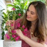 Evelyn Sharma Instagram - The garden is my happy place! 🥰 COMMENT A FLOWER EMOJI if you love gardening! 🙋🏻‍♀️🌷🪴🌼🌸🌺💐🤩 #gardening #garden #plantobsessed #plantophile #gardenlove #urbangardening