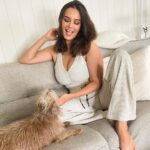 Evelyn Sharma Instagram - Forever my favourite time waster 🥰🐶 #coco