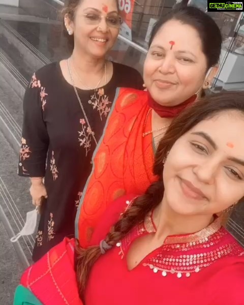 Fathima Babu Instagram - With the real amma and reel அத்தை is the ever jubiliant Chaithra
