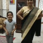 Fathima Babu Instagram – With baby Lisha in the sets of Yaradi nee mohini