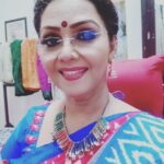 Fathima Babu Instagram - Safety pins designed as necklace by fashion technology student Harini Priya. And the blouse oh yes you had already seen it when I ribbon embroidered it .... Saree gifted by singer Mahathi. மொத்தத்துல அன்பு சூழ் உலகு.