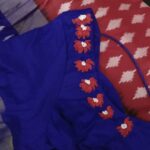 Fathima Babu Instagram – Learnt a new art today …. Ribbon embroidery.  Matched the saree design.  Thanks to மூர்த்தி who meticulously picked the materials from the shop