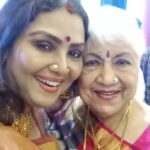 Fathima Babu Instagram – With veteran actress smt Sowcar Janaki