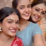 Fathima Babu Instagram – With Chaithra and Nakshatra today