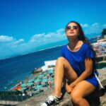 Gajala Instagram - My Blue attraction 💋 #italy#sorrnto #fira #gazala#gajala##traveldiaries #somewhere #sea amalfi #amalficost #red#gajala#gazala#teluguactress#telugu #explore #explorepage #trendyfashion #worthit #travel #traveltheworld #best #greece #santorini#gucci Sorrento, Italy