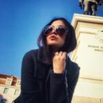 Gajala Instagram - My sky is blue and diamond 💋 #portugal #porto #gajala#gazala#travelbaby #porti#portoportugal #portugal #red#gajala#gazala#teluguactress#telugu #explore #explorepage #trendyfashion #worthit #travel #traveltheworld #best Lisbon, Portugal