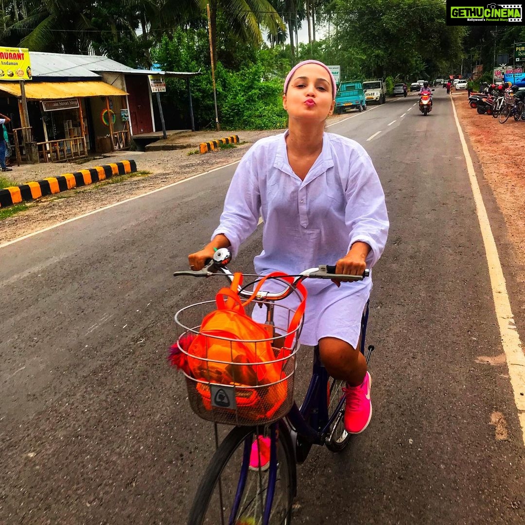 Gajala Instagram - You wanna do something fun....π² #gazala#gajala#teluguactress #havlockisland #cycling #red#gajala#gazala#teluguactress#telugu #explore #explorepage #trendyfashion #worthit #travel #white #traveltheworld #best Havelock Island