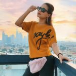 Gajala Instagram - Caption this..... . Outfit : @veromodaindia @onlyindia Shades: @rayban Bag: @splashfashions Pic: @ujwalgupta_ . #fashion #dubai #dubaitourism #gajala #gazala #traveldairies #sky #sunset #loveforever #foryou
