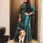 Gajala Instagram - Unconditional LOVE❤️ they are living proof dat good still exists in the world😍 they have a way of finding the people who need em😍. Can’t thank you enuf for getting @bucket_thebeagle in my life🥰 @faisal_miya__photuwale 😘😘. . Outfit: @bibaindia . #beagle #mylove #mybaby #gajala #gazala #unconditionallove #mummysboy #lifeisbeautiful