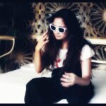 Gajala Instagram - The black sheep is sometimes the only one telling the truth 😜 📸 @faisal_miya__photuwale #style #blackandwhite #gajala #gazala #chanelshades #vacymode #goa #photuwalas
