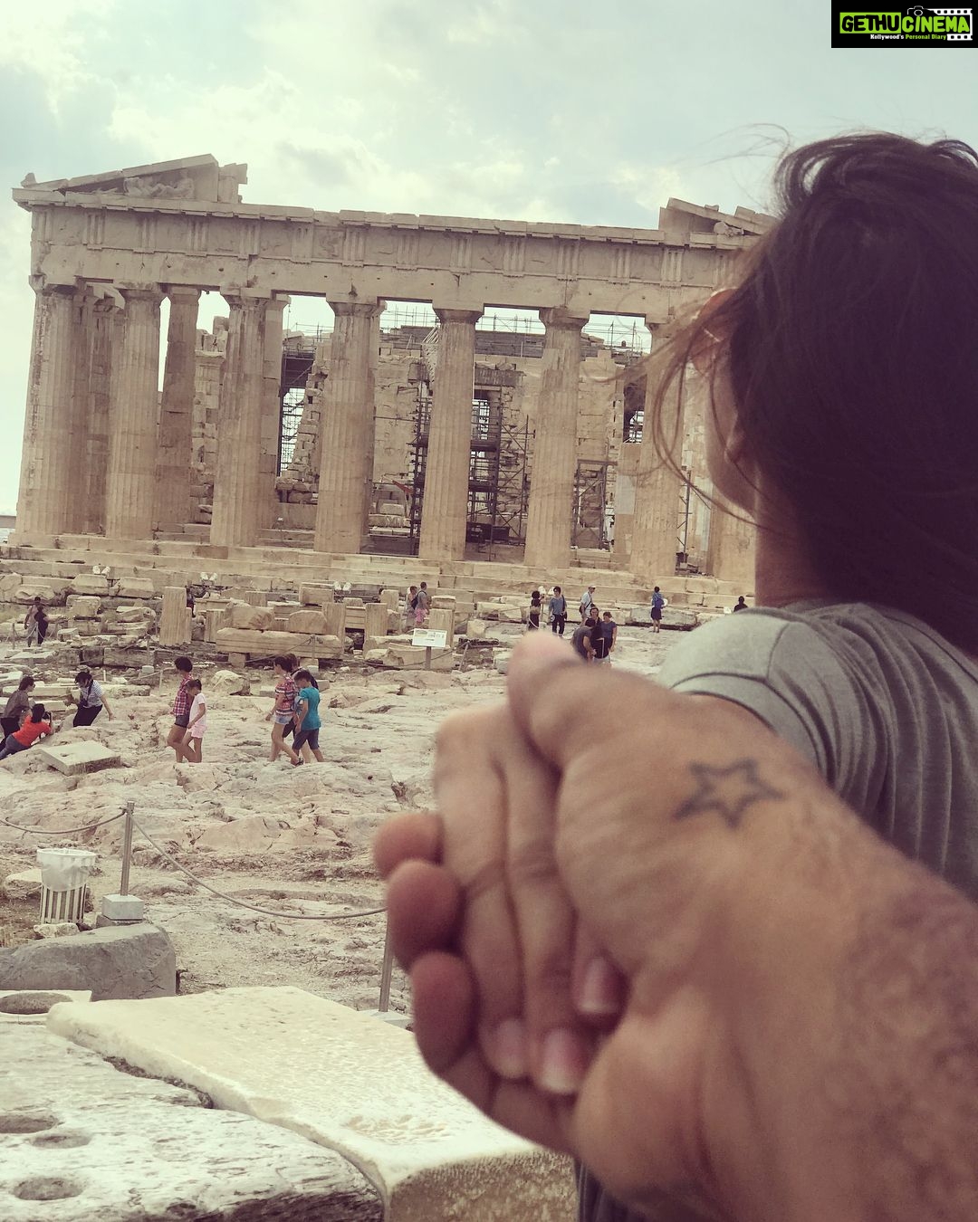 Gajala Instagram - Seeing The World With My World❤️ @faisal_miya__photuwale 😘😘 #traveldairies #athens #greece #acropolis #love #gajala #gazala #vacation