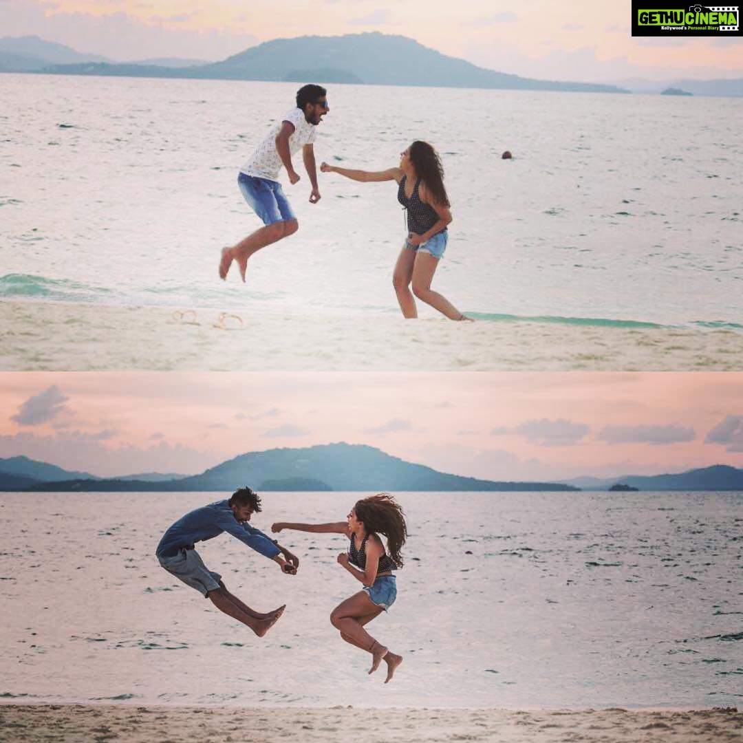 Gajala Instagram - Tryin stunts wth my two workaholic ppl 😜 @ujwalgupta_famouscrew @nitintankphotography u both are crazy, notorious , funny & most talented 👏🏻👍🏻 #teamworkmakesthedreamwork#mypeople#throwbackmemories#thailand#phuket#khaiisland#lovemyjob#musiclover #bucketlist❤️