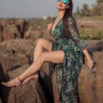 Gurleen Chopra Instagram - She created a life she loved 🌟 . . . #beautiful #hotattitude #sexybeachgirl #beach #beachbody #waveshine #rockbeach #shades #fun #enjoyeverymomentoflife #hotgirl #fire #deadlyattitude #goa #goabeaches #goalove 🔥🔥🔥🔥🔥#nomakeuplook Goa Calangute Beach