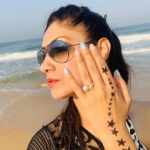 Gurleen Chopra Instagram - If you be my star, I will be your sky ...#tatoogirl #mynewtatoo Candolim Beach, Goa