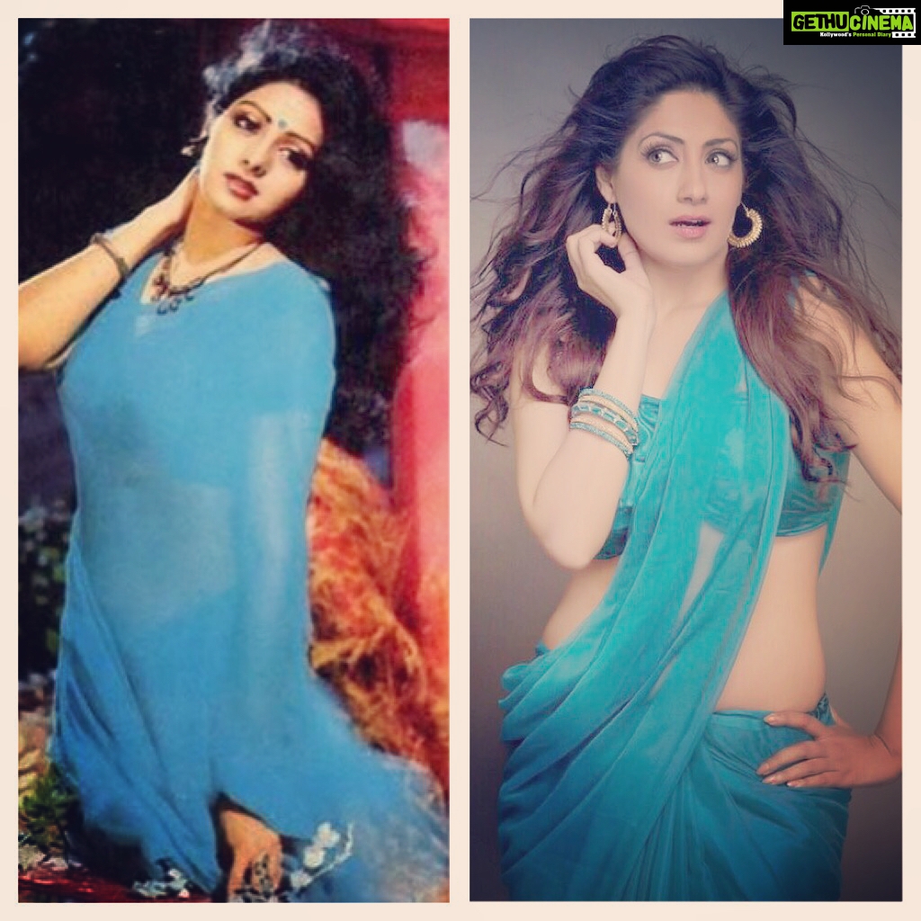 Gurleen Chopra Instagram - God blessed me with your looks, talent & elegance; but cruelly took our soulful "SREEDEVI JI" away & left me LIFELESS !!! I pray to waheguru to give peace to our loving Sreedevi ji's soul and heavenly abode !!!