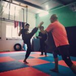 Gurleen Chopra Instagram – experiencing a new phase and learning new stunts from Mehmood Bakshi the ace fight master sir with all my passion… for my next Hindi movie 🎥