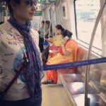 Gurleen Chopra Instagram – First time in Mumbai metro from Versova to Saki Naka for movie shoot really enjoyed