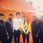 Gurleen Chopra Instagram - Off screen ram ji & sita Ji with bouncers full of security....