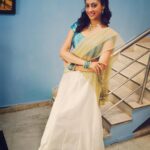 Gurleen Chopra Instagram - South Indian look half saree