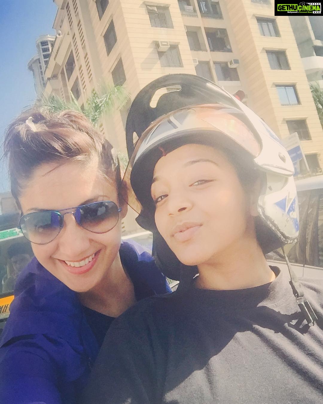 Gurleen Chopra Instagram - Fantastic first time pillion experience on activa scooty with my bestie