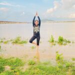Gurleen Chopra Instagram - Yoga heals the Soul ( thankyou baba ji for new Day 🙏🏻 )