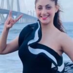 Gurleen Chopra Instagram - Something new is on its way 🔥 stay tuned guys 💋 💃📸 🎥 🏊‍♀️ Worli Seaface