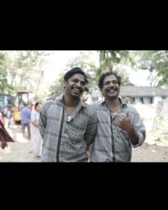 Guru Somasundaram Instagram - Meet my stunt double Balaji @balagoffical ❤️ Many get confused on the set of minnal murali to differentiate us with the burned make up ! He must be my soul double 👬 Thank you Balaji my co-super villain ! Plz teach  me stunts. I’ll teach you acting. Let switch roles and confuse everyone😈