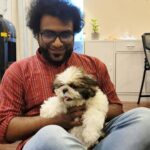 Haricharan Instagram - Meet "Dobby" from the Pet friendly @soundtownstudioss Met him during my break between takes. Dint have the Heart to get back to work. #stressbuster #shihtzu